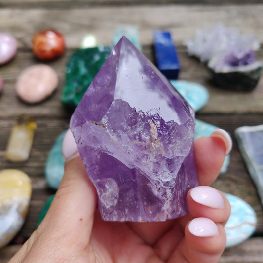 Amethyst Point, Polished Point with Rough Base (#12) - Simply Affinity