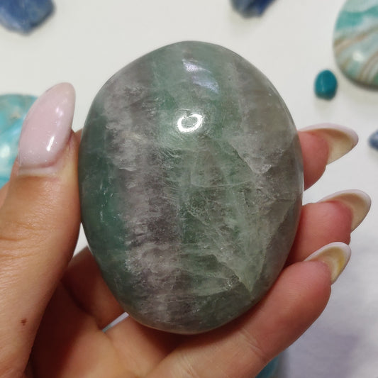 Fluorite Palm Stone (#12) - Simply Affinity