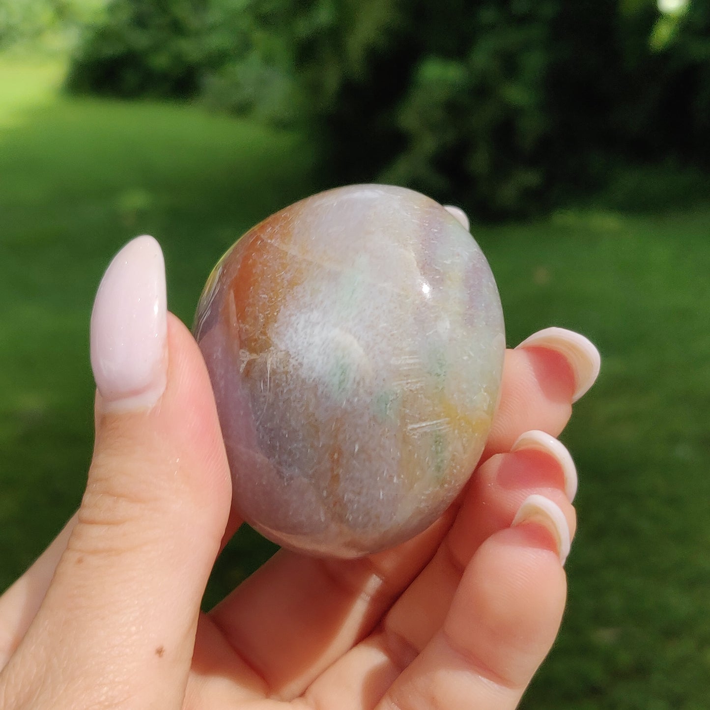 Rainbow Spirit Jasper Palm Stone (#16) - Simply Affinity