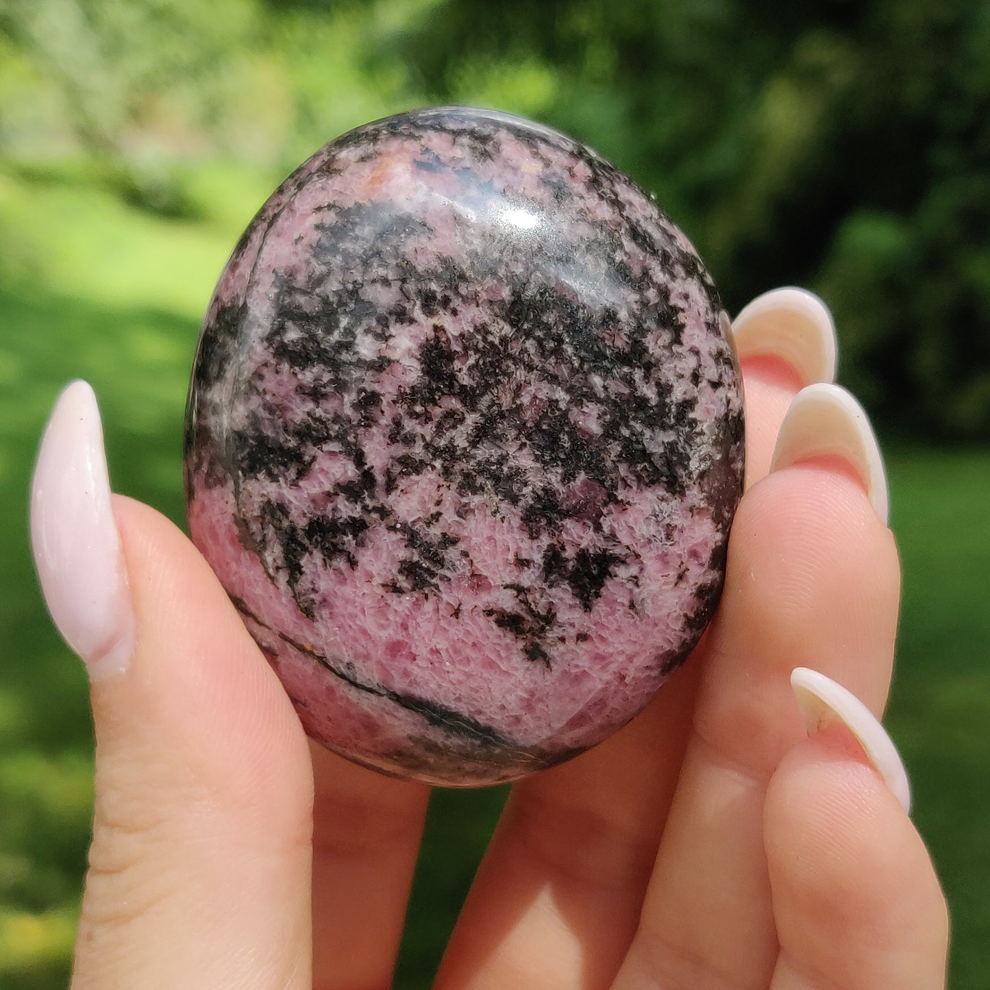 Rhodonite Palm Stone (#10) - Simply Affinity