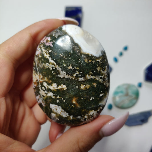 Ocean Jasper Palm Stone (#52) - Simply Affinity