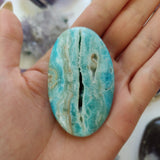 Blue Aragonite Palm Stone (#9) - Simply Affinity