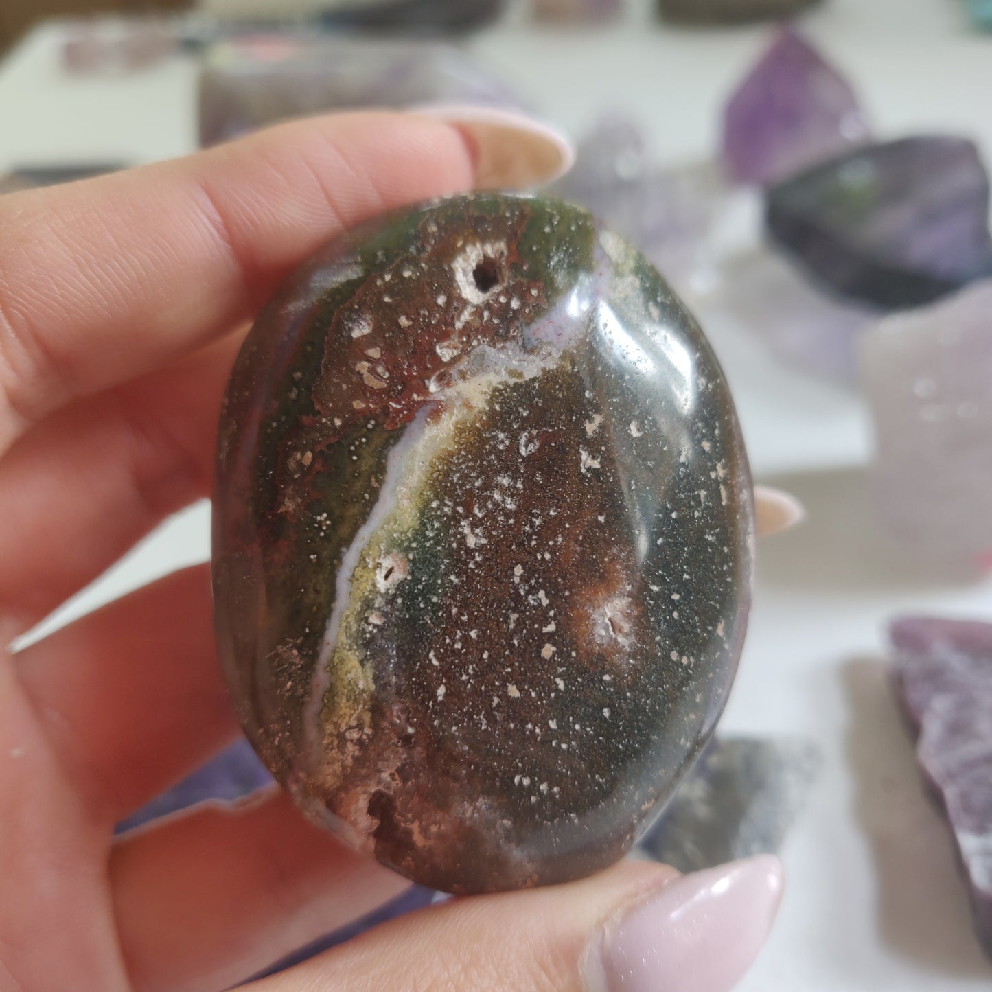 Ocean Jasper Palm Stone (#50) - Simply Affinity