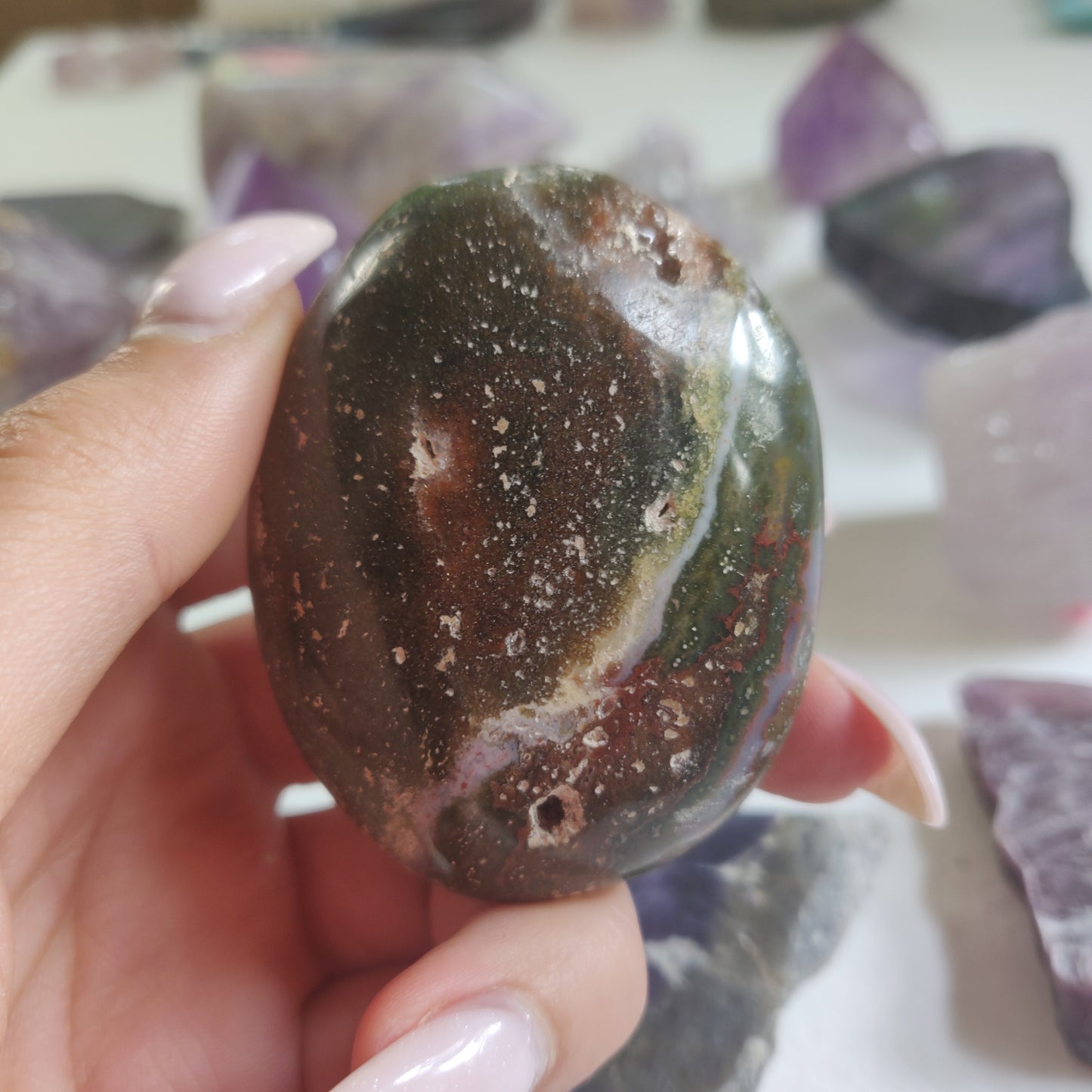 Ocean Jasper Palm Stone (#50) - Simply Affinity