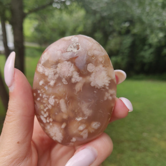 Flower Agate Palm Stone (#55) - Simply Affinity
