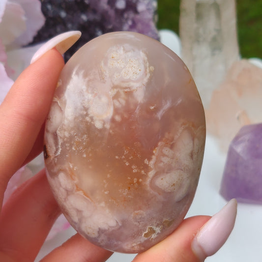 Flower Agate Palm Stone (#56) - Simply Affinity
