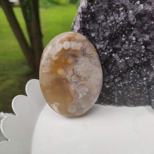 Flower Agate Palm Stone (#60) - Simply Affinity
