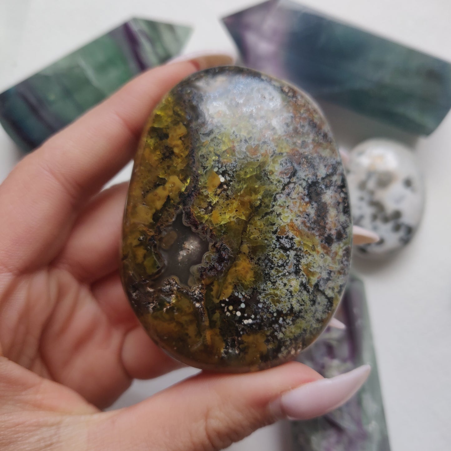 Matrix Green Opal Palm Stone (#2) - Simply Affinity