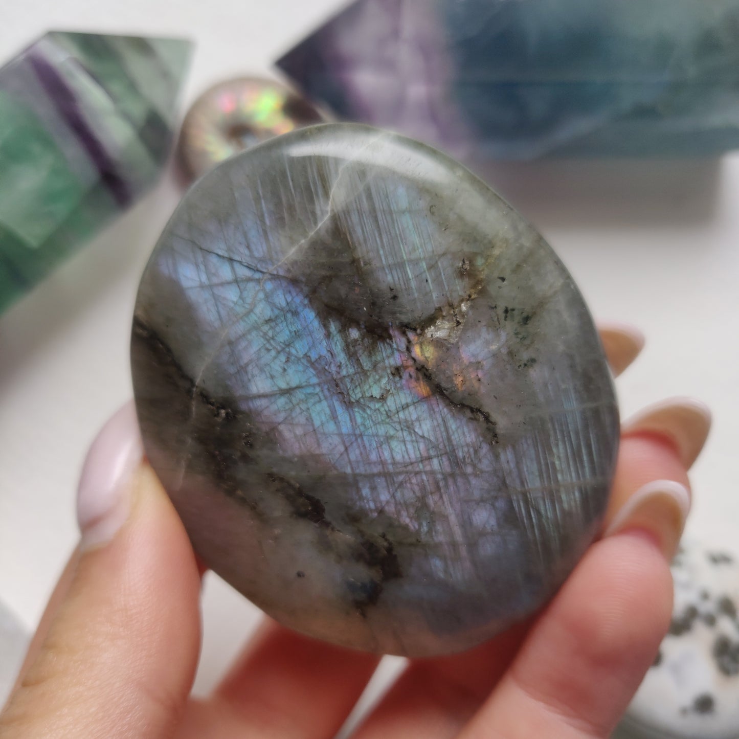 Labradorite Palm Stone (#192) - Simply Affinity