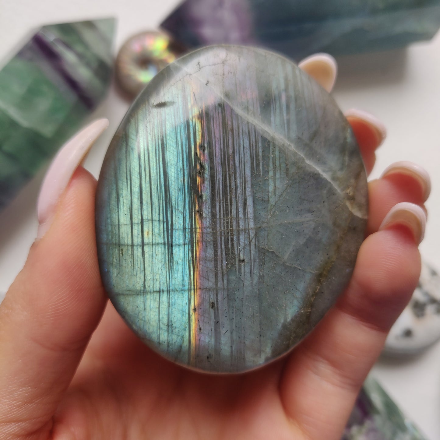 Labradorite Palm Stone (#192) - Simply Affinity