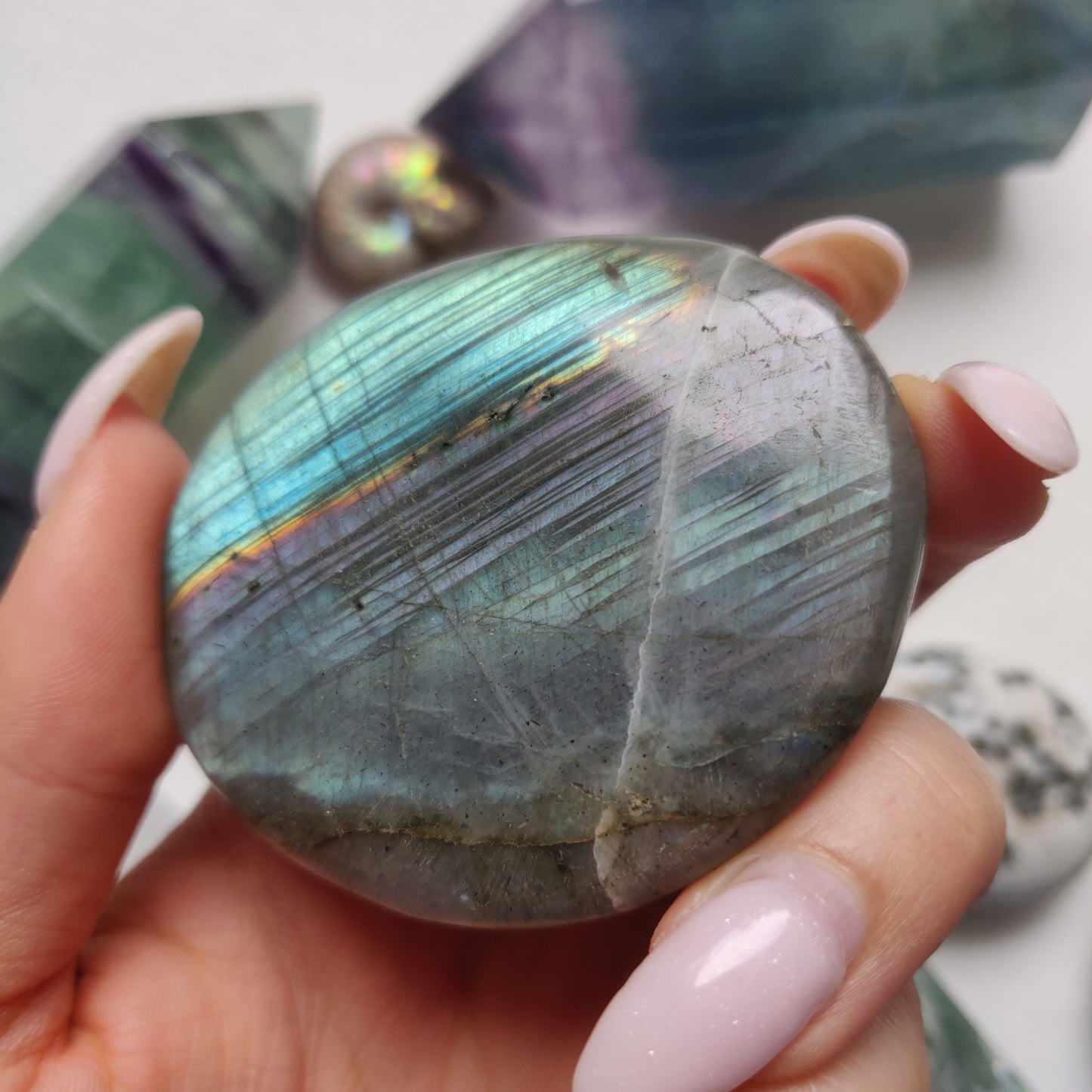 Labradorite Palm Stone (#192) - Simply Affinity