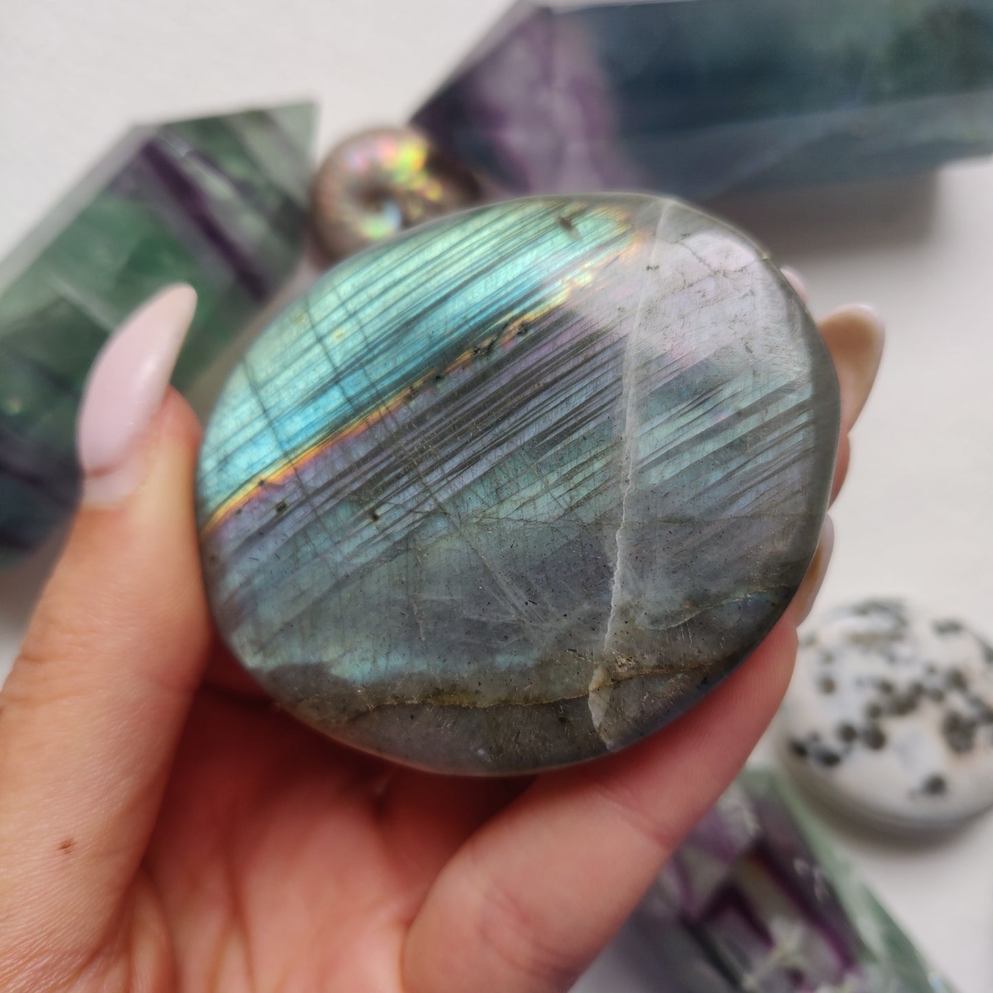 Labradorite Palm Stone (#192) - Simply Affinity