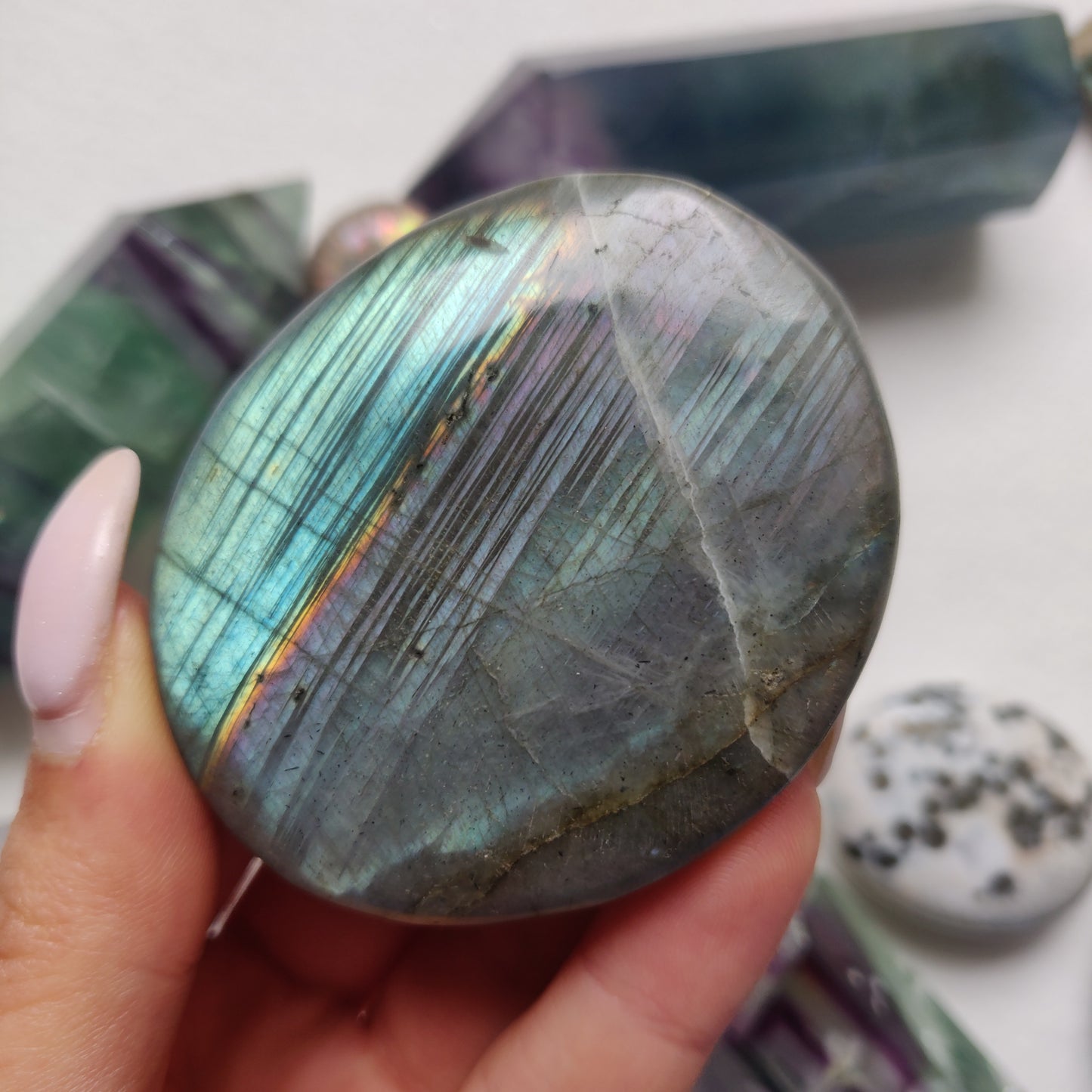 Labradorite Palm Stone (#192) - Simply Affinity