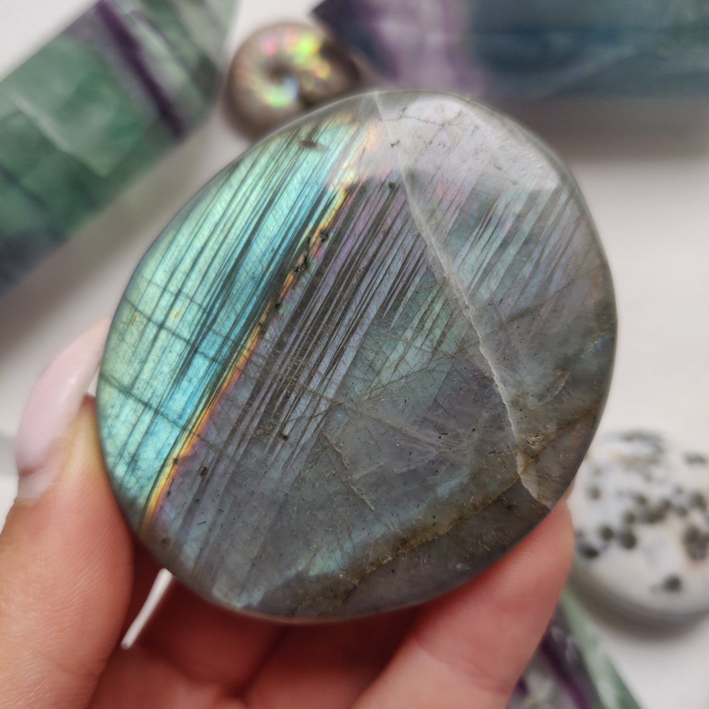 Labradorite Palm Stone (#192) - Simply Affinity