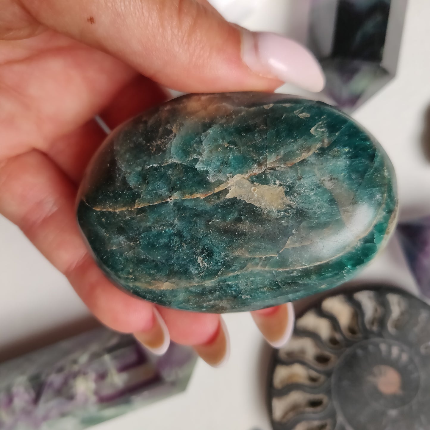 Blue Apatite Palm Stone (#1) - Simply Affinity
