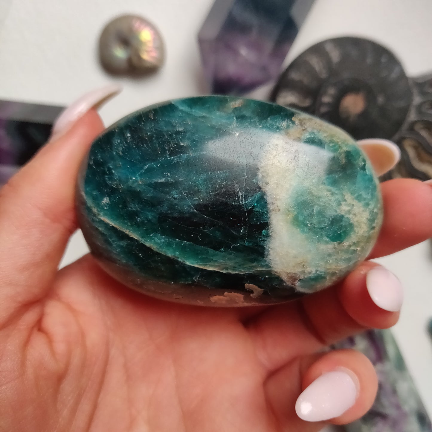 Blue Apatite Palm Stone (#1) - Simply Affinity