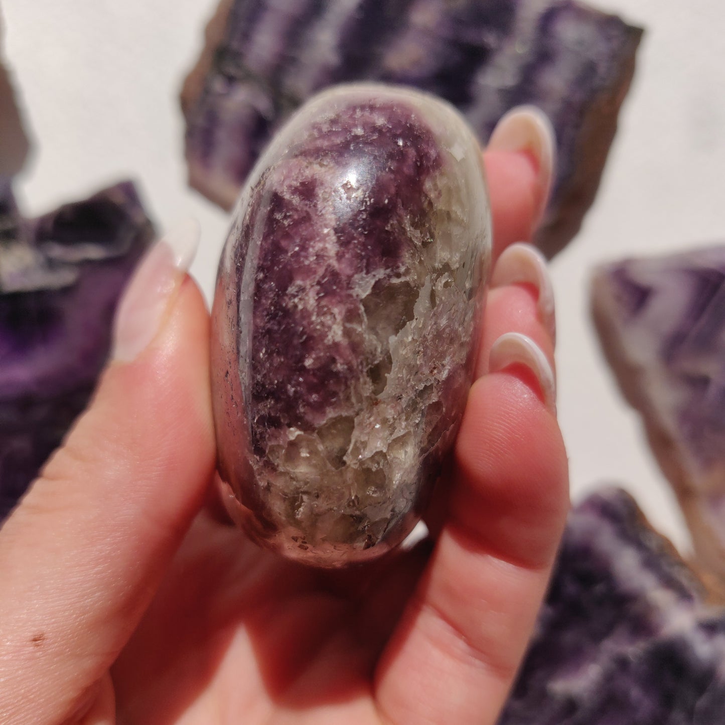Lepidolite Palm Stone (#1) - Simply Affinity