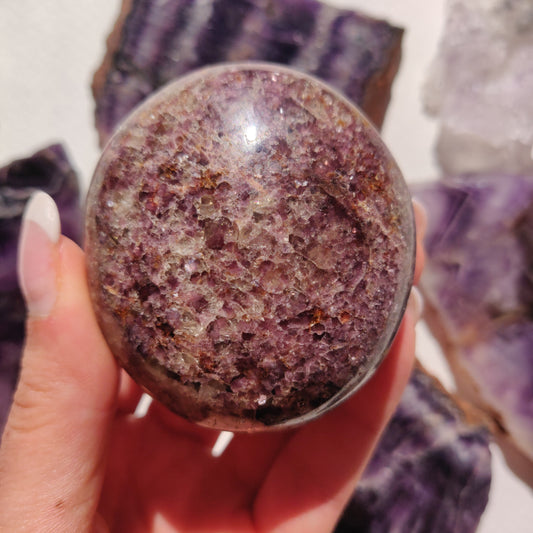 Lepidolite Palm Stone (#2) - Simply Affinity