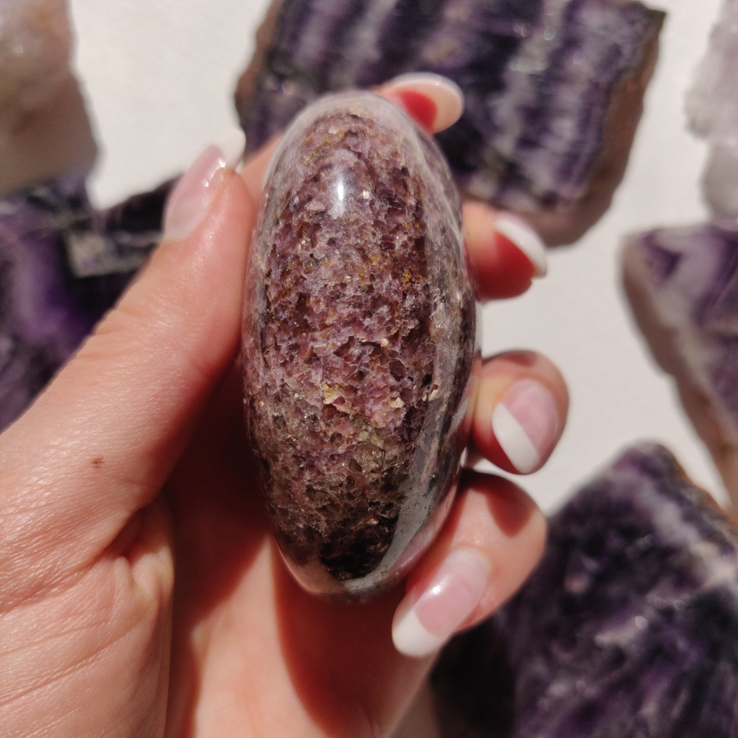 Lepidolite Palm Stone (#8) - Simply Affinity