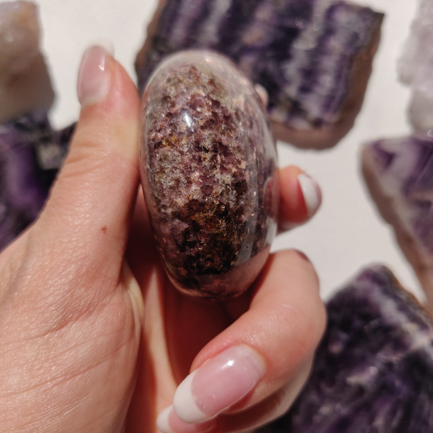 Lepidolite Palm Stone (#8) - Simply Affinity