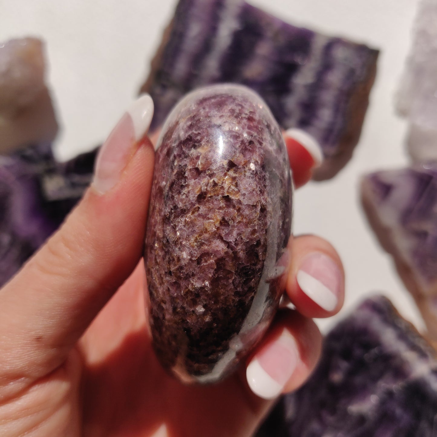 Lepidolite Palm Stone (#8) - Simply Affinity