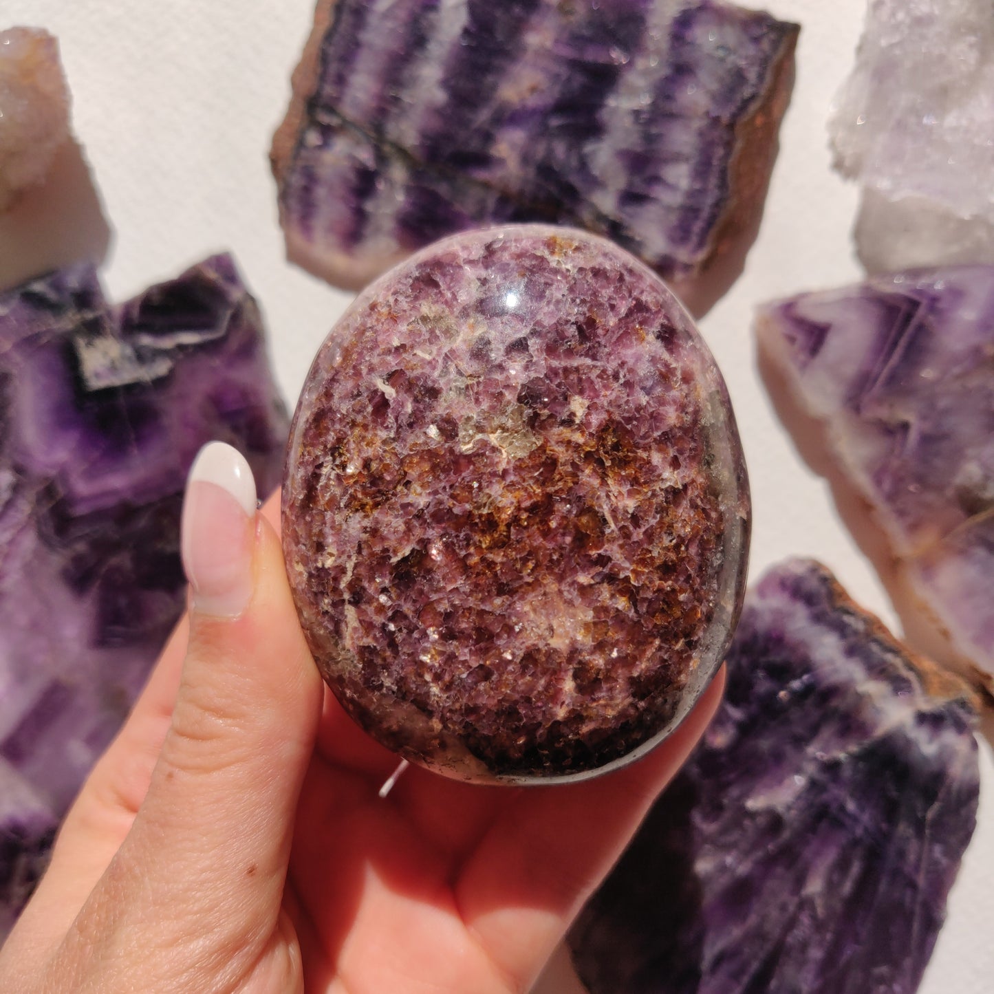 Lepidolite Palm Stone (#8) - Simply Affinity