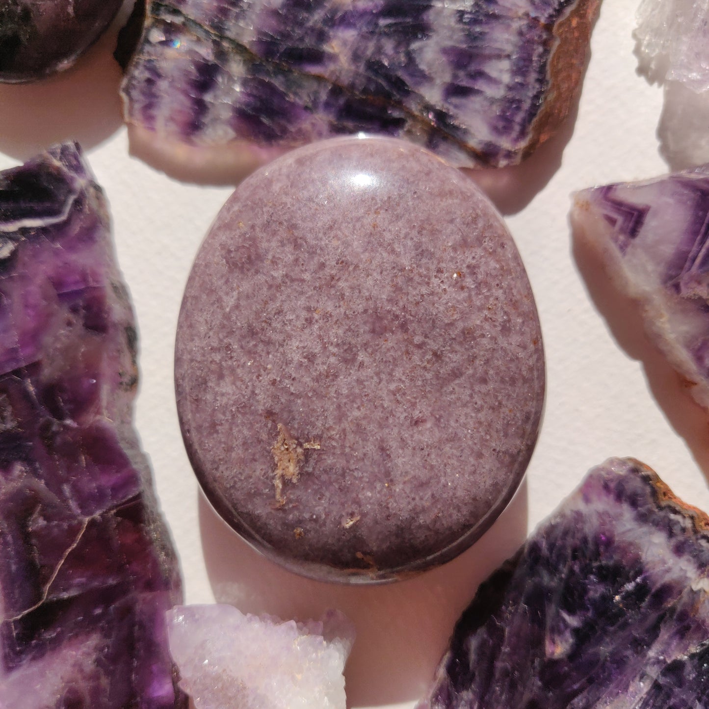 Lepidolite Palm Stone (#15) - Simply Affinity