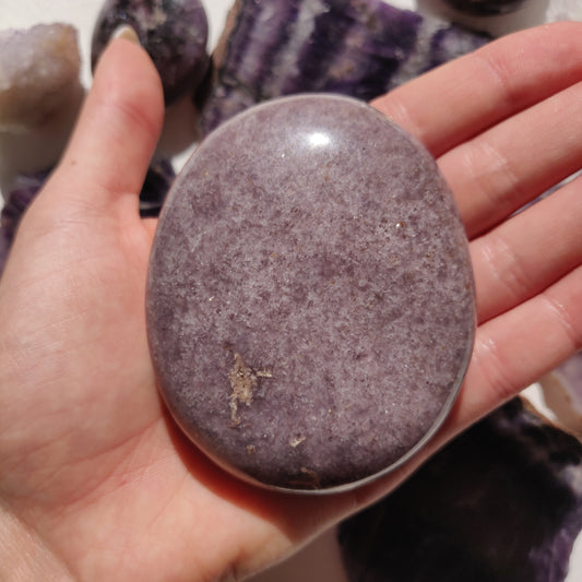 Lepidolite Palm Stone (#15) - Simply Affinity