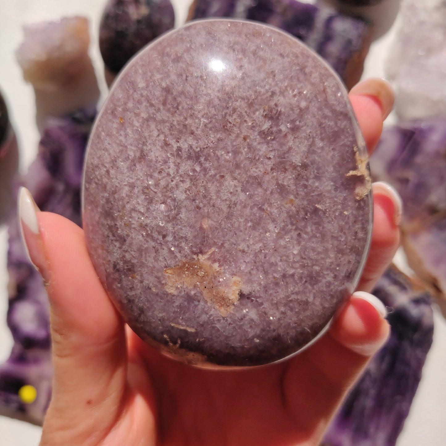 Lepidolite Palm Stone (#15) - Simply Affinity