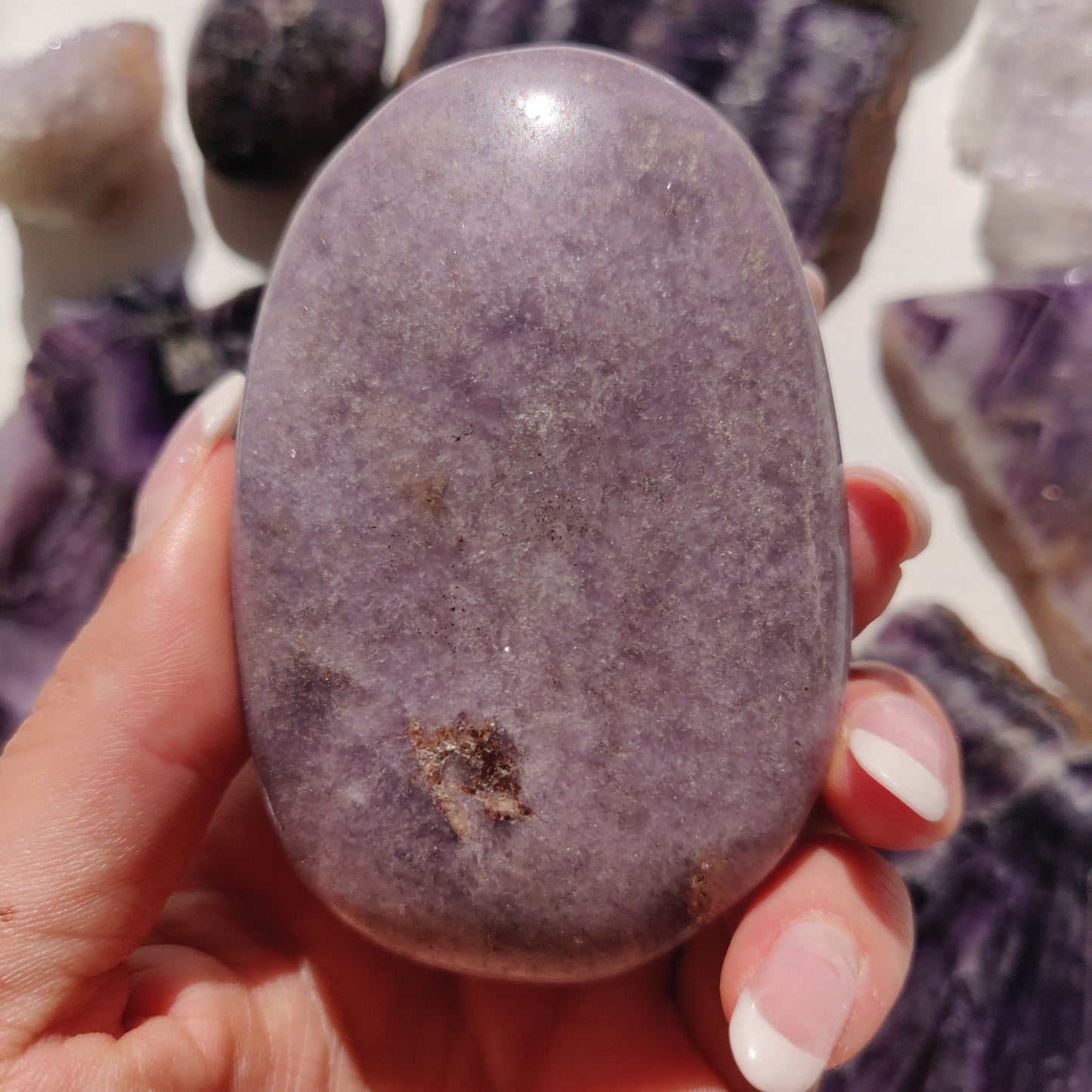 Lepidolite Palm Stone (#16) - Simply Affinity