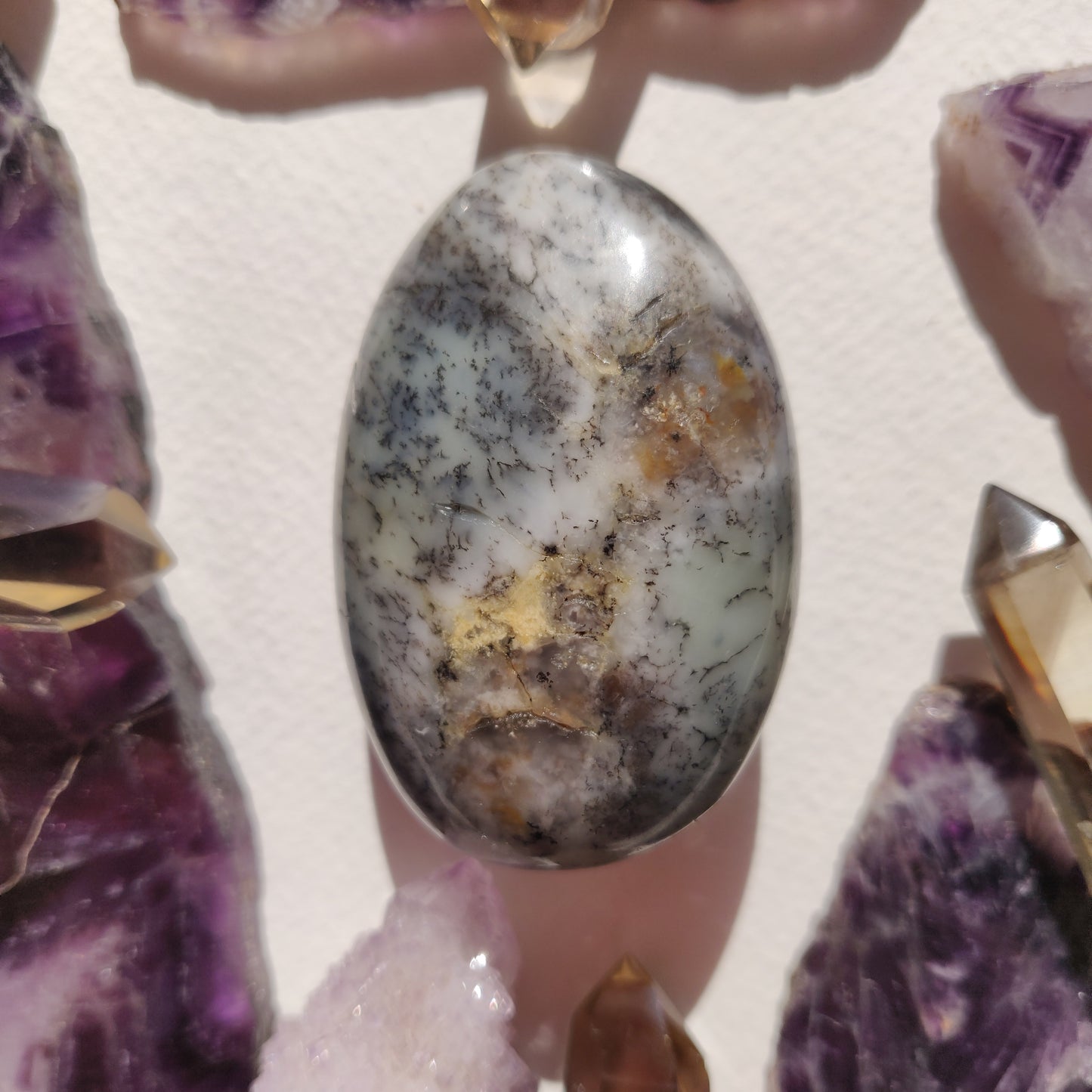 Dendritic Opal Palm Stone (#18) - Simply Affinity