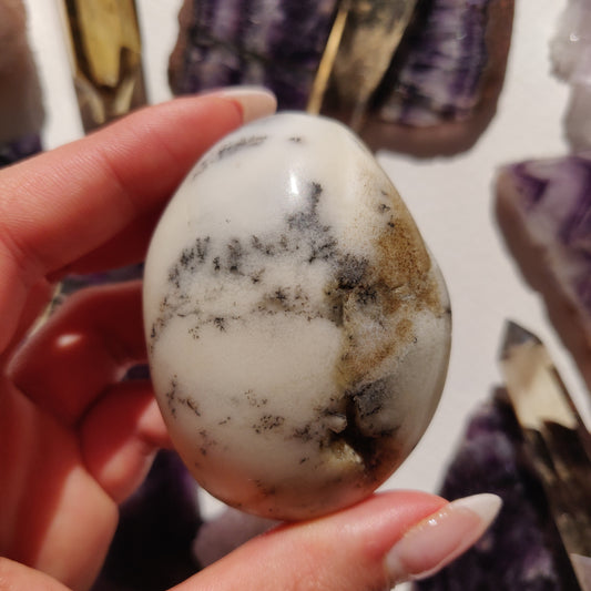 Dendritic Opal Palm Stone (#39) - Simply Affinity