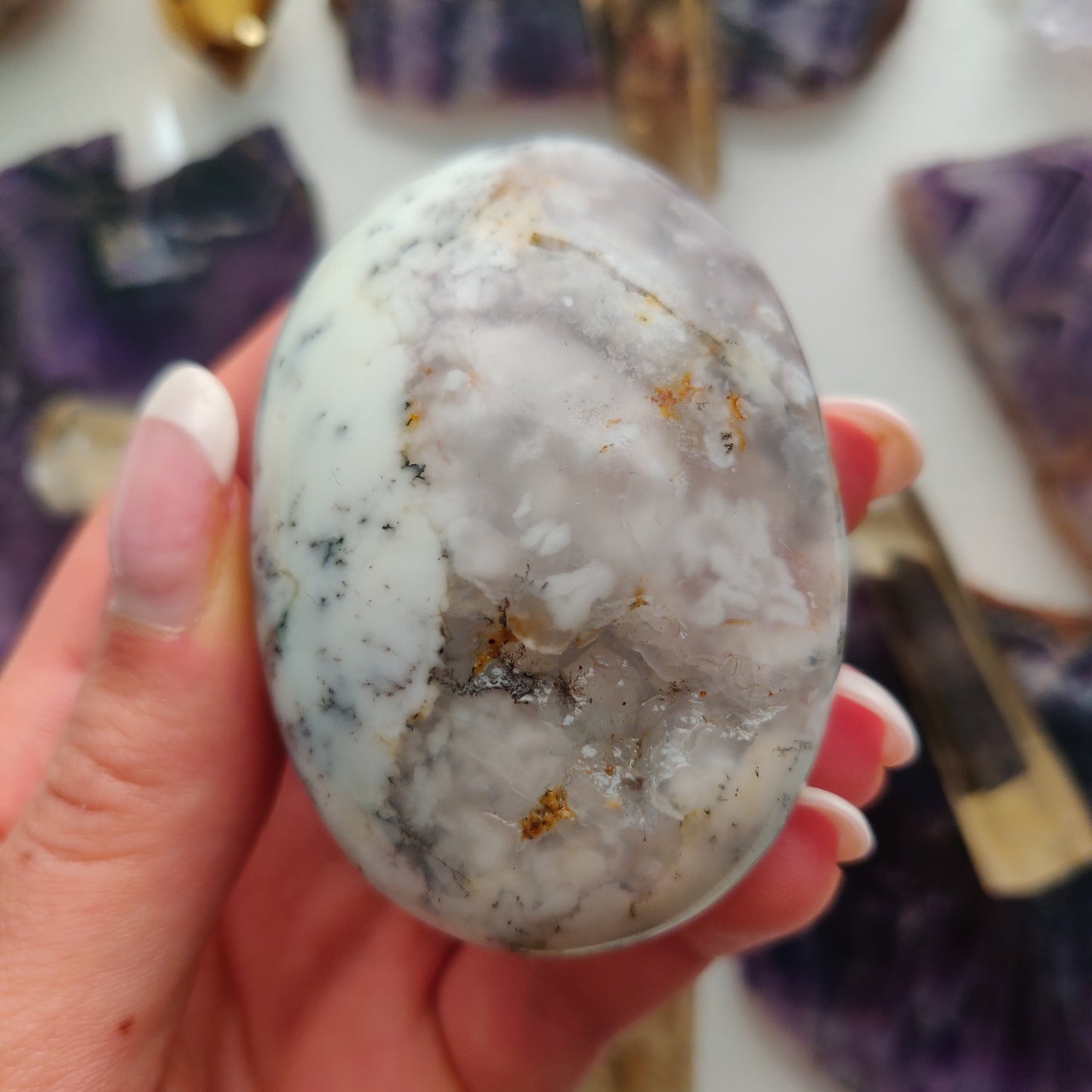 Dendritic Opal Palm Stone (#43) - Simply Affinity