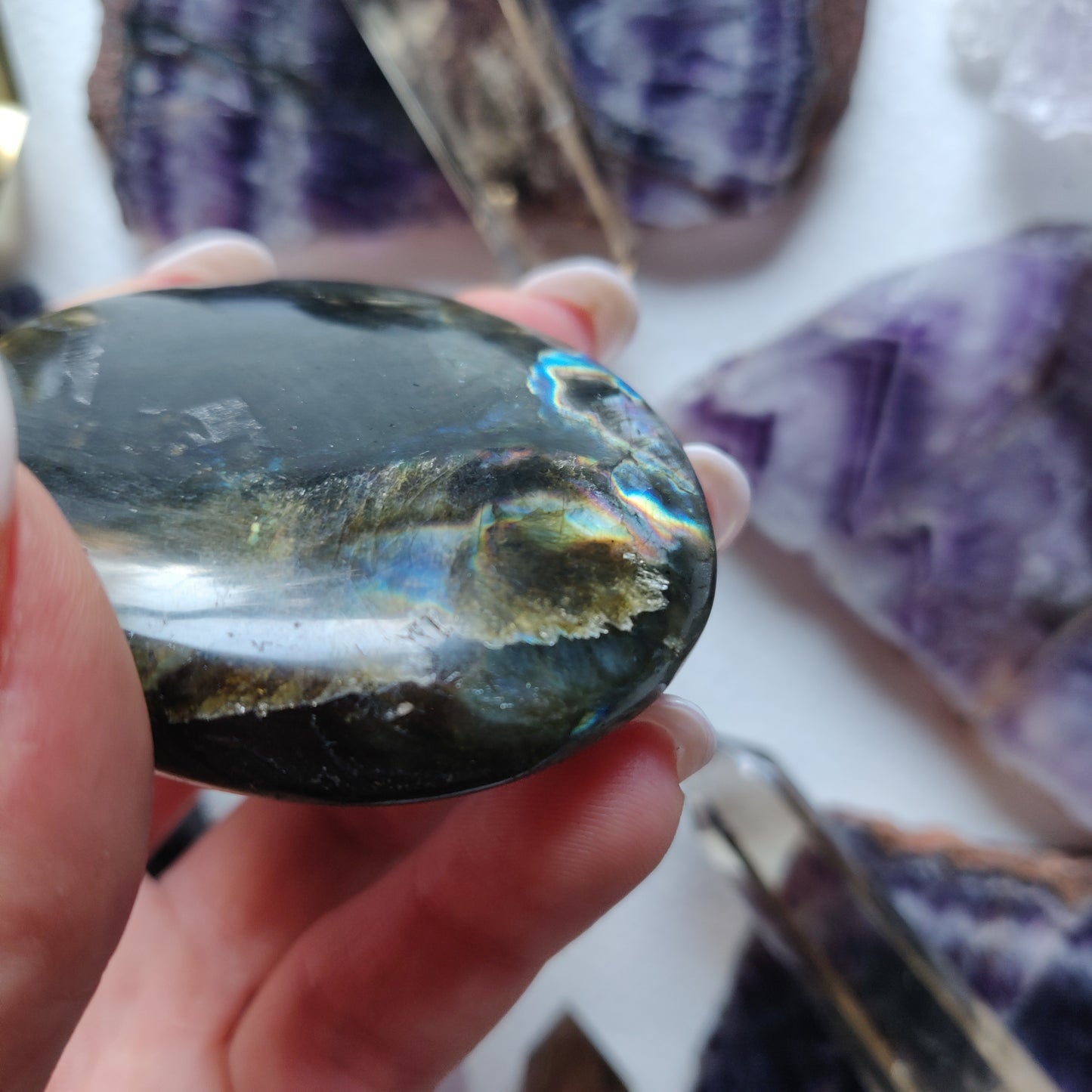 Labradorite Palm Stone (#161) - Simply Affinity