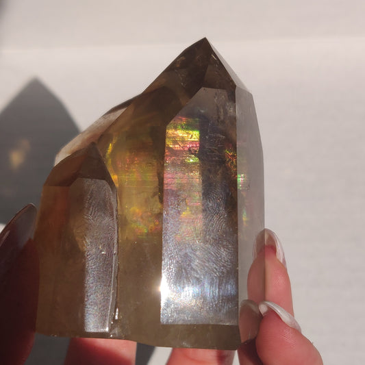 Citrine Cluster Points with Rainbow Inclusons (#12E) - Simply Affinity