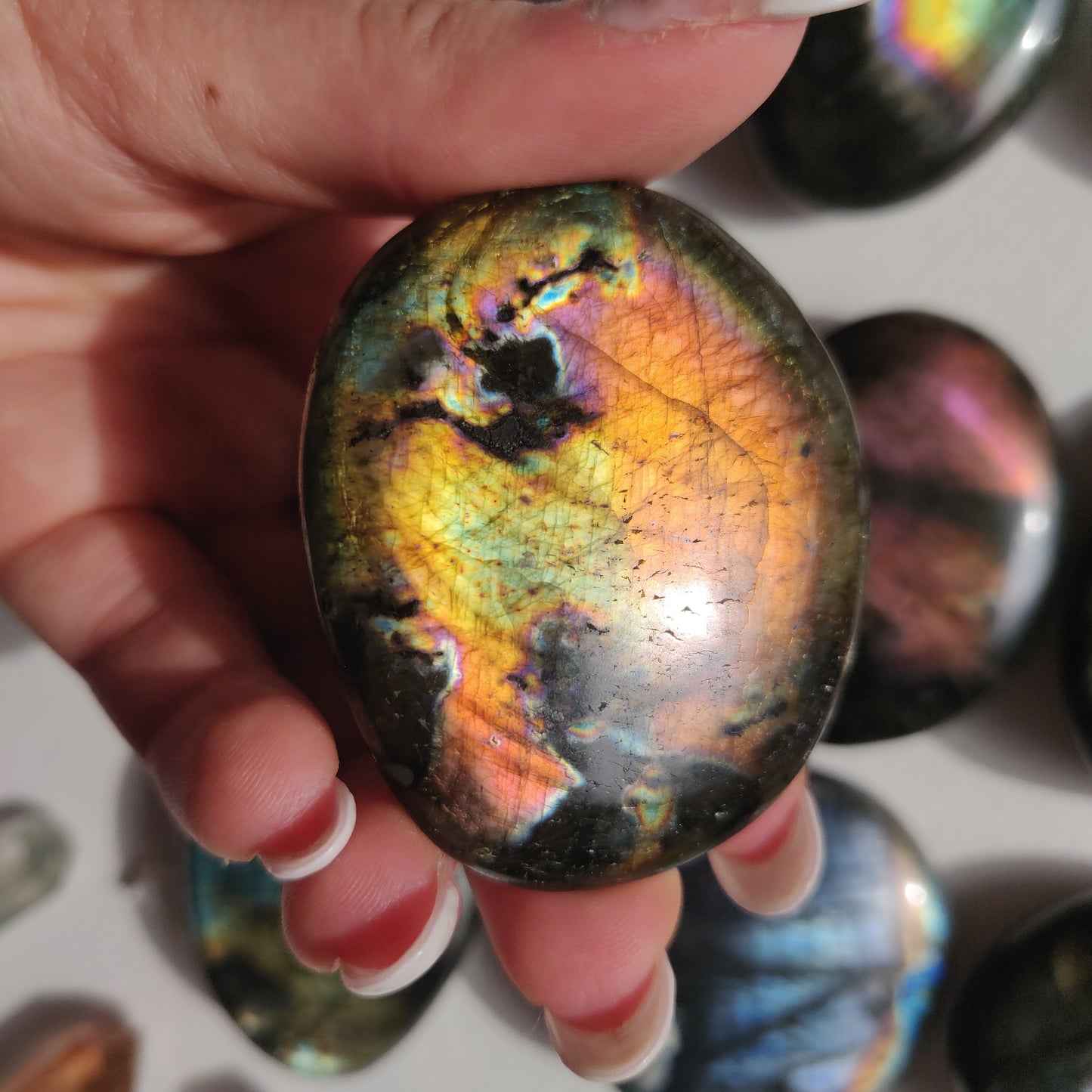 Labradorite Palm Stone (#257) - Simply Affinity