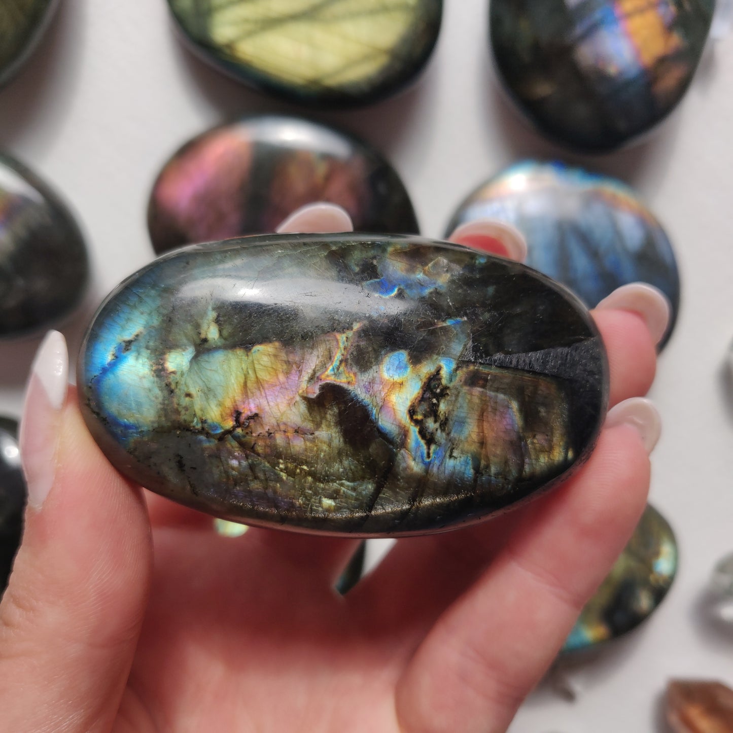 Labradorite Palm Stone (#258) - Simply Affinity