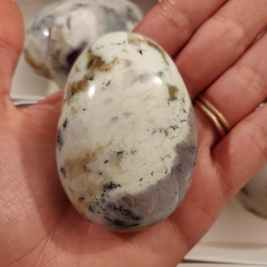 Purple Dendritic Opal Palm Stone (#40) - Simply Affinity