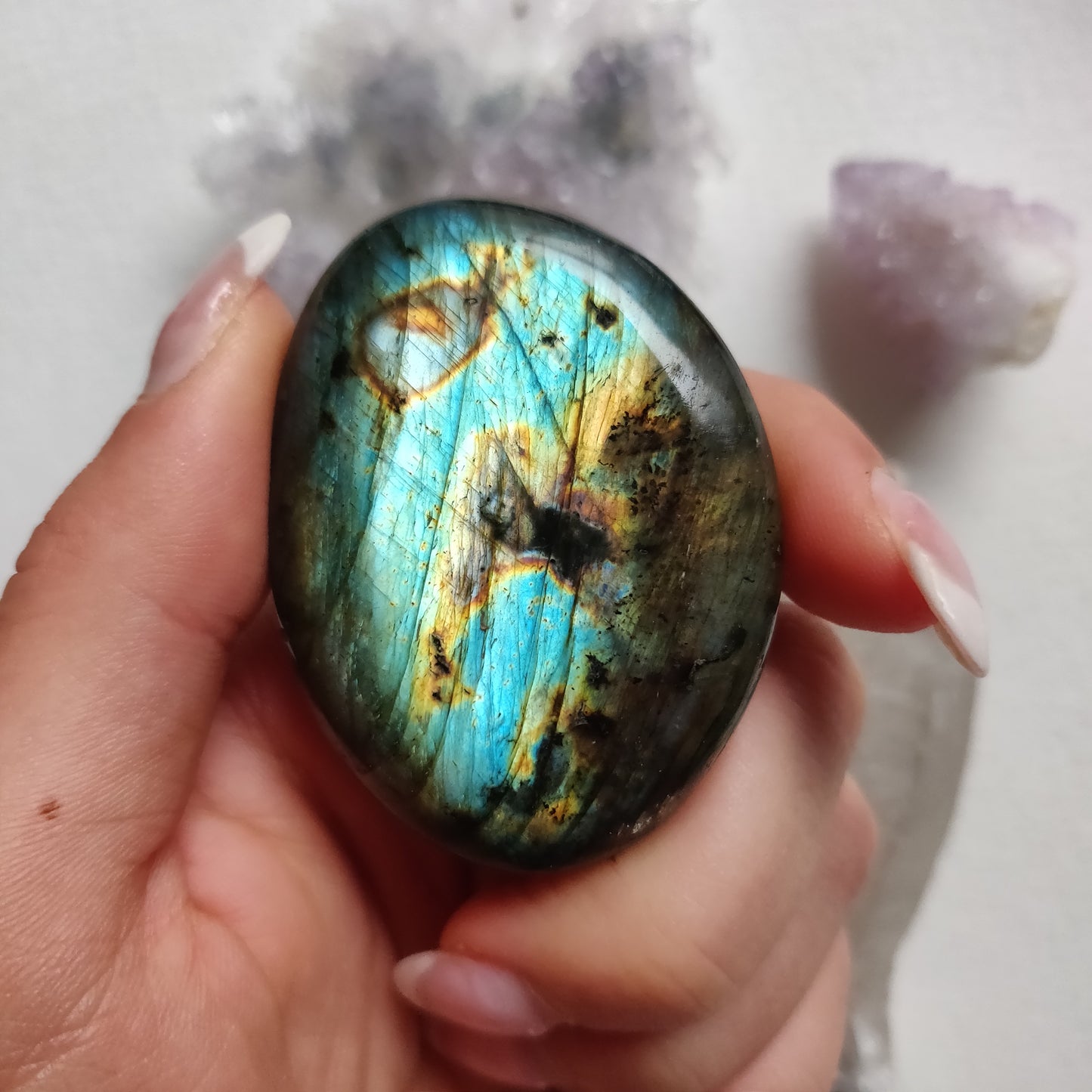 Labradorite Palm Stone (#260) - Simply Affinity