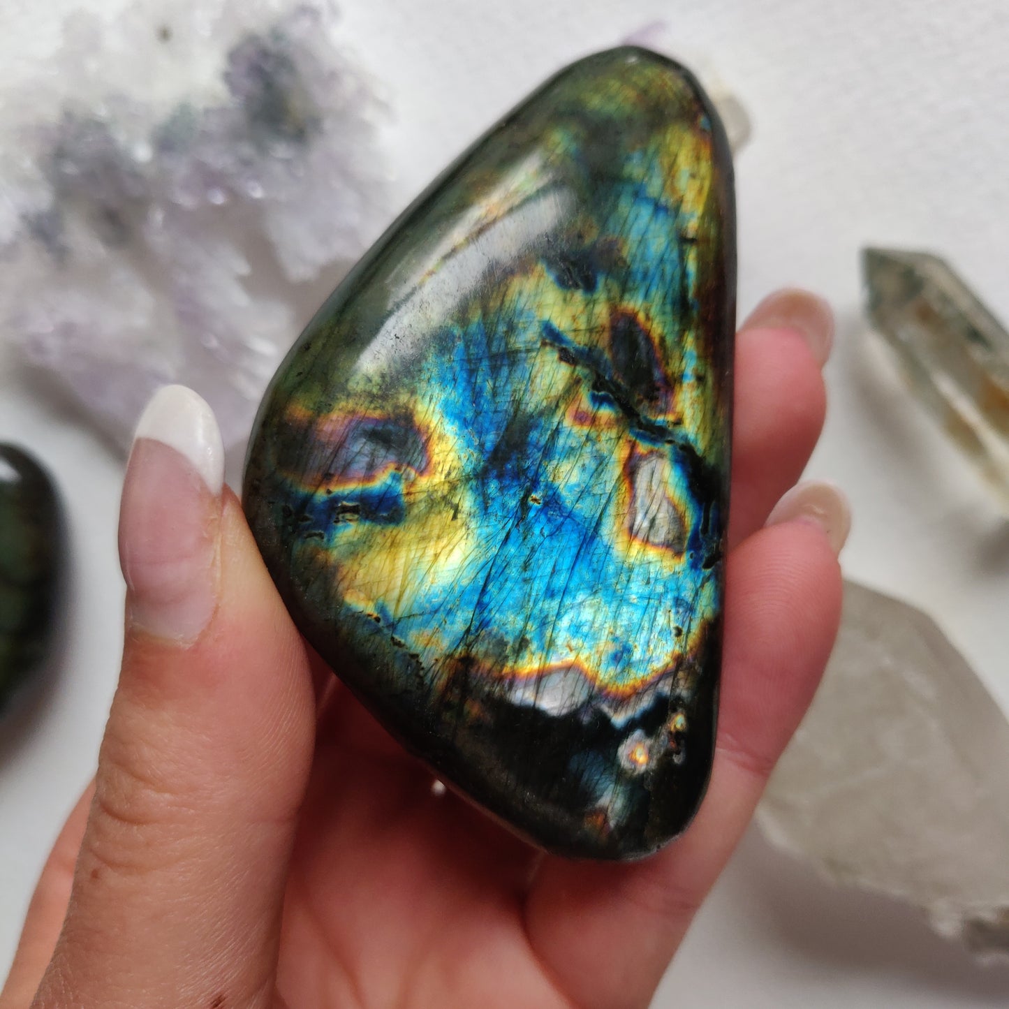 Labradorite Palm Stone (#266) - Simply Affinity