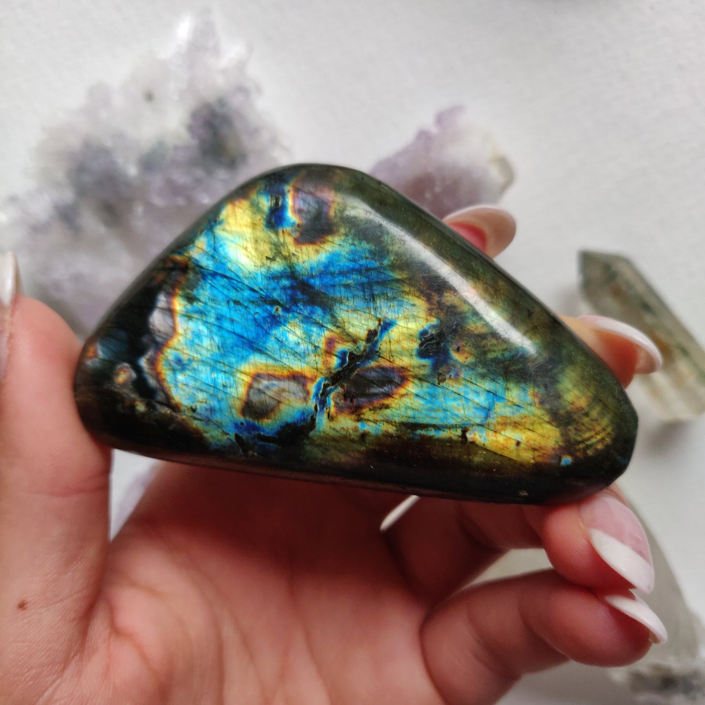 Labradorite Palm Stone (#266) - Simply Affinity