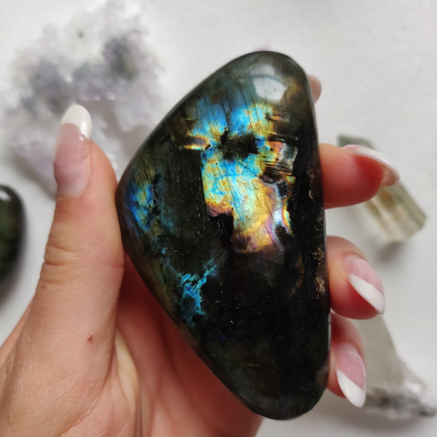 Labradorite Palm Stone (#266) - Simply Affinity