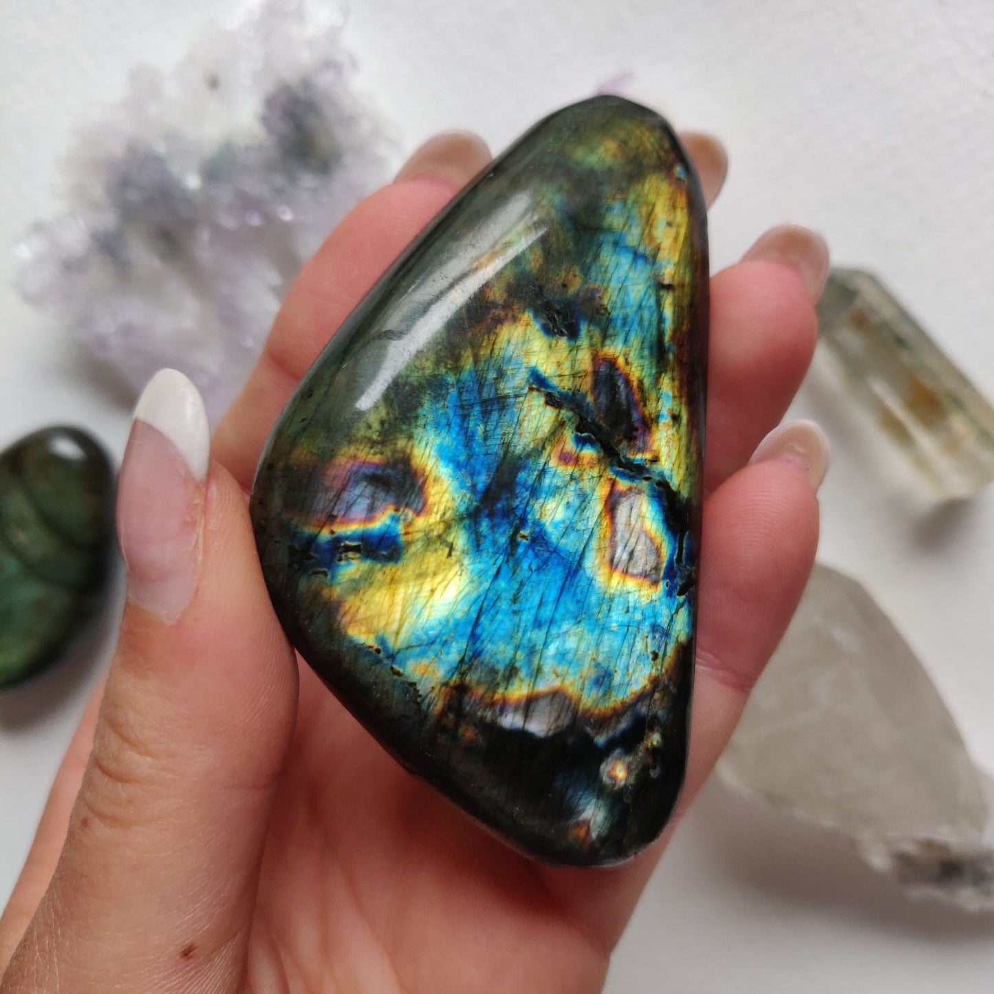 Labradorite Palm Stone (#266) - Simply Affinity