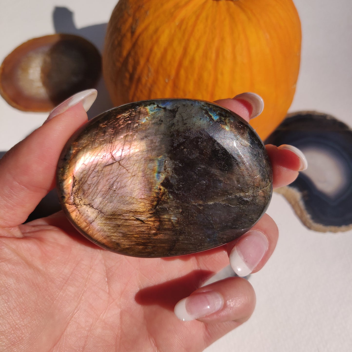 Labradorite Palm Stone (#194) - Simply Affinity