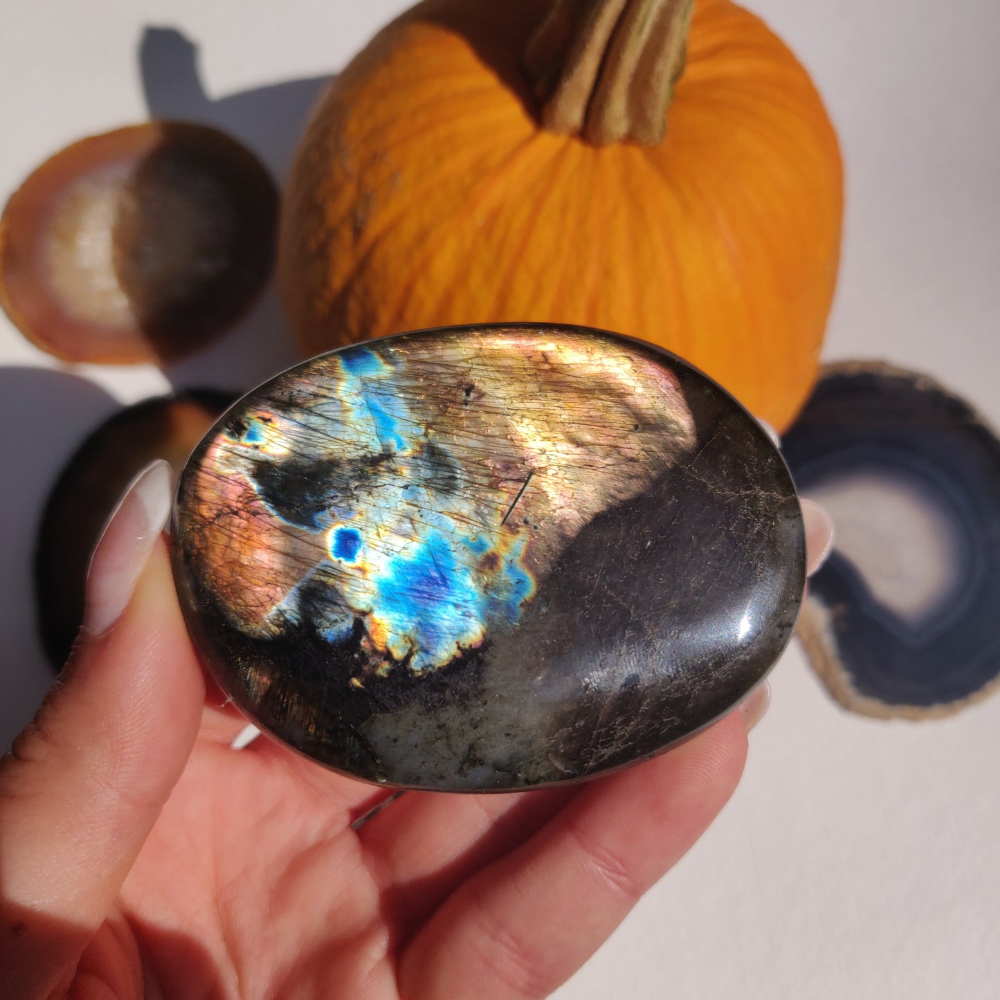 Labradorite Palm Stone (#194) - Simply Affinity