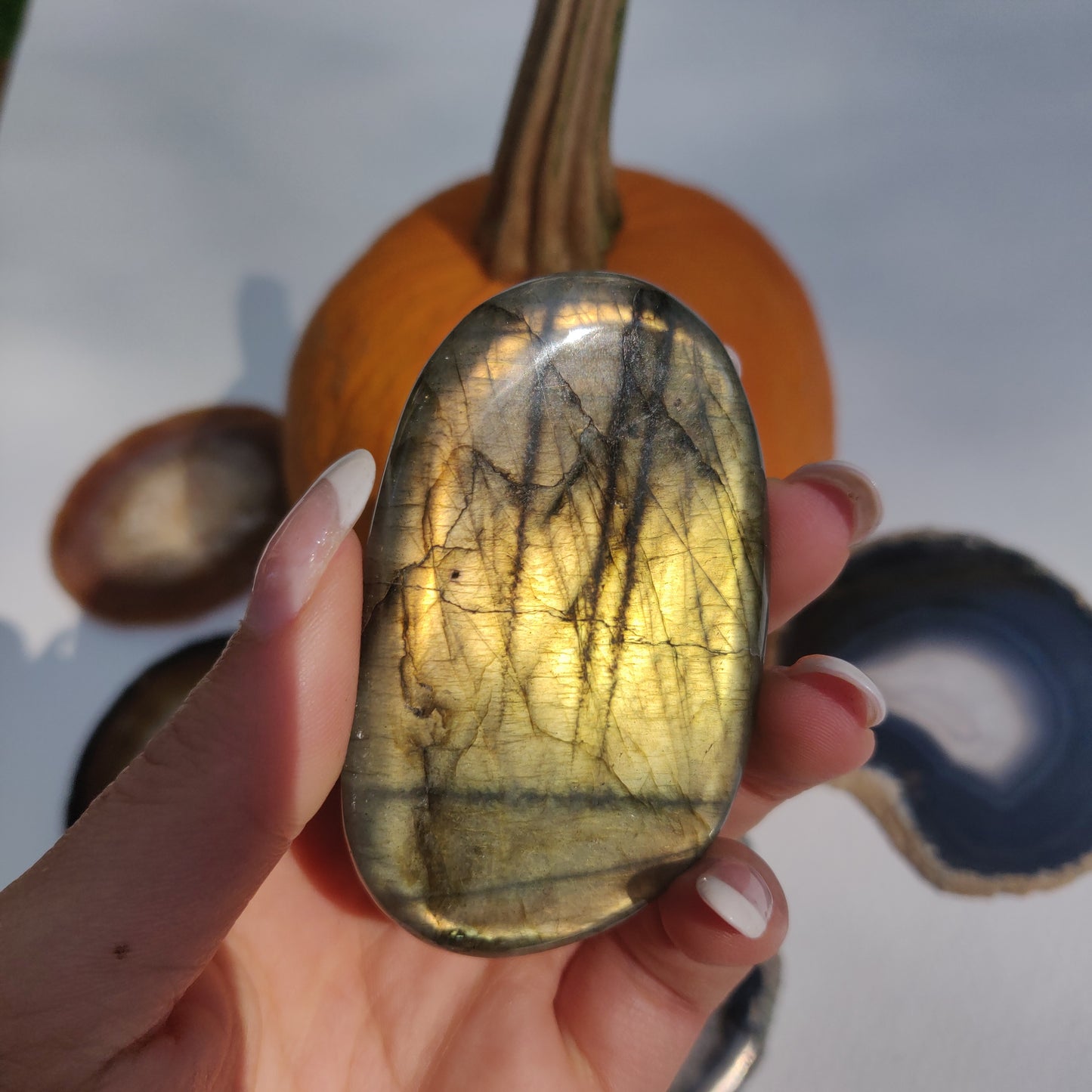 Labradorite Palm Stone (#268) - Simply Affinity