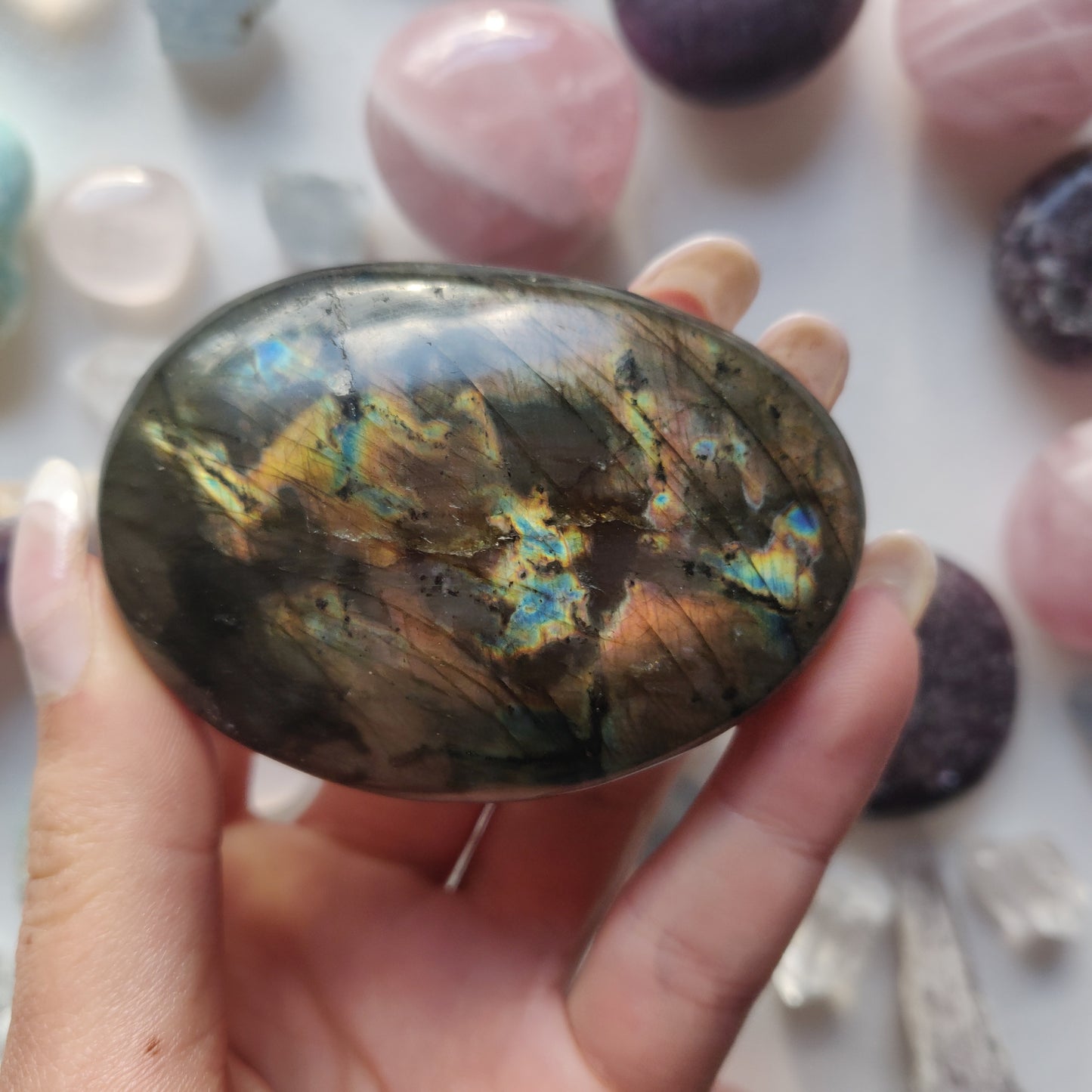 Labradorite Palm Stone (#274) - Simply Affinity
