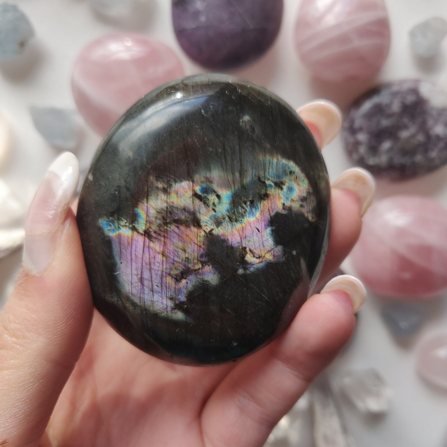 Labradorite Palm Stone (#275) - Simply Affinity