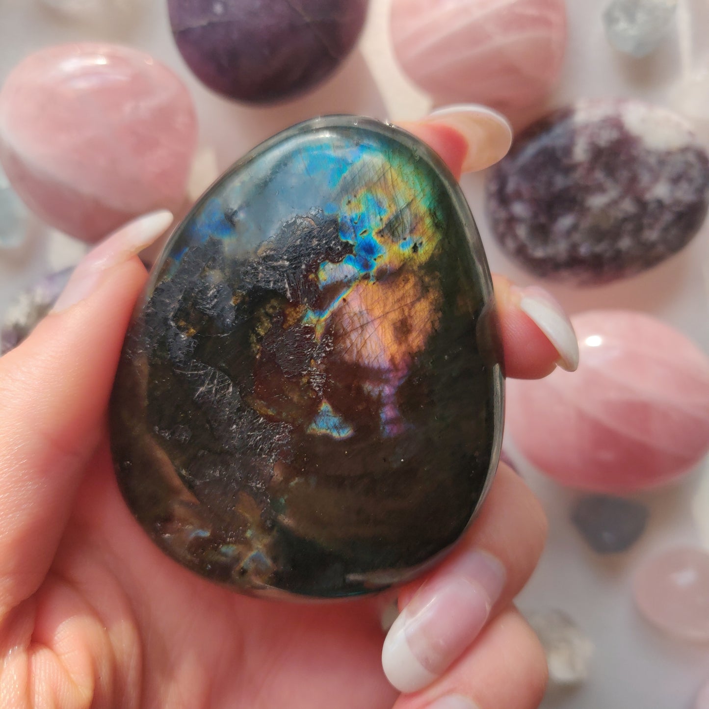 Labradorite Palm Stone (#278) - Simply Affinity