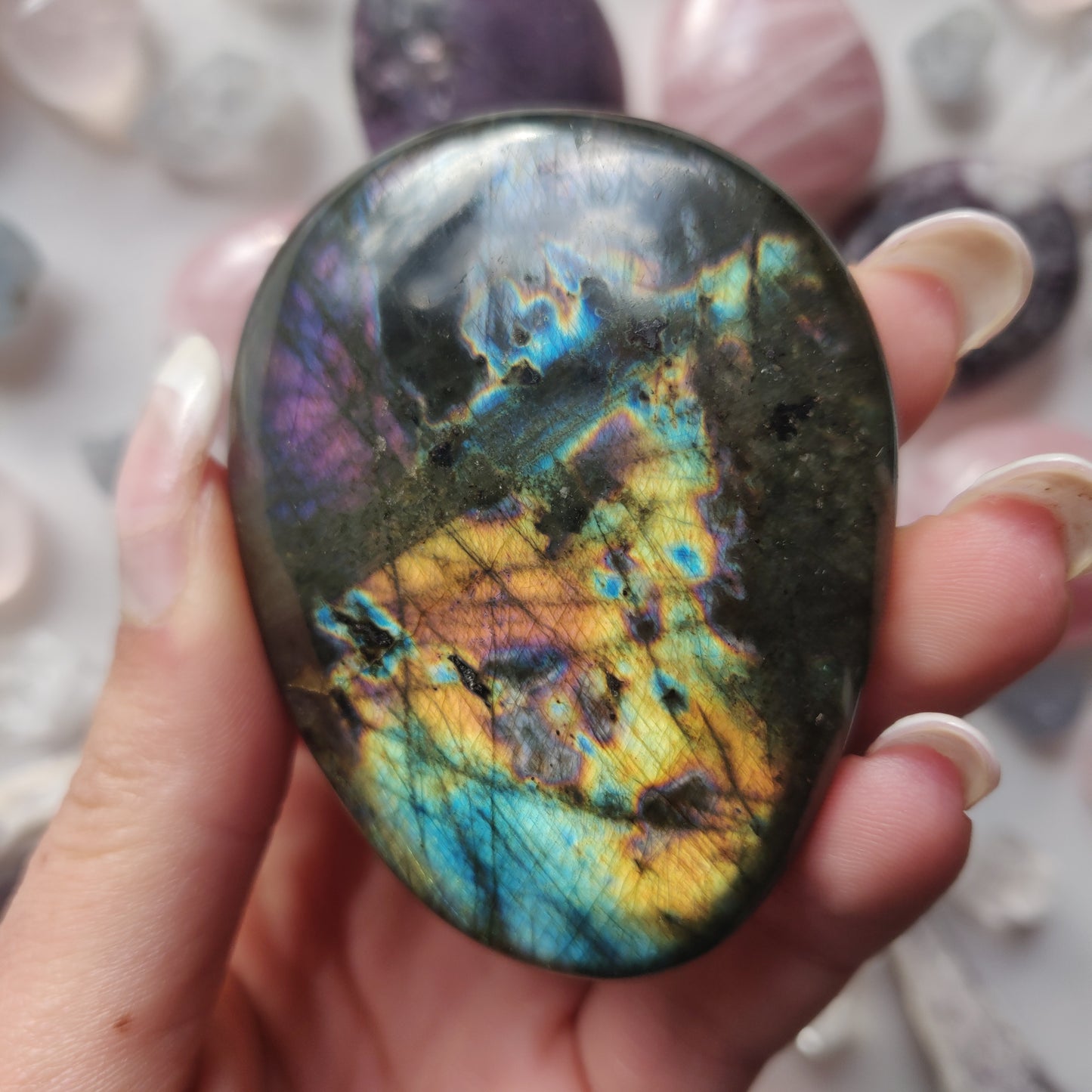 Labradorite Palm Stone (#278) - Simply Affinity